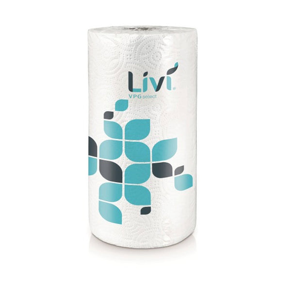 Livi 3-Ply Kitchen Roll Towels / 90 sheets per roll | 30 rolls per case